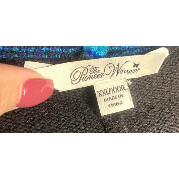 The Pioneer Woman Open-Front Ruana Cardigan Sweater Women's Size XXL/XXXL tribal - Picture 3 of 9